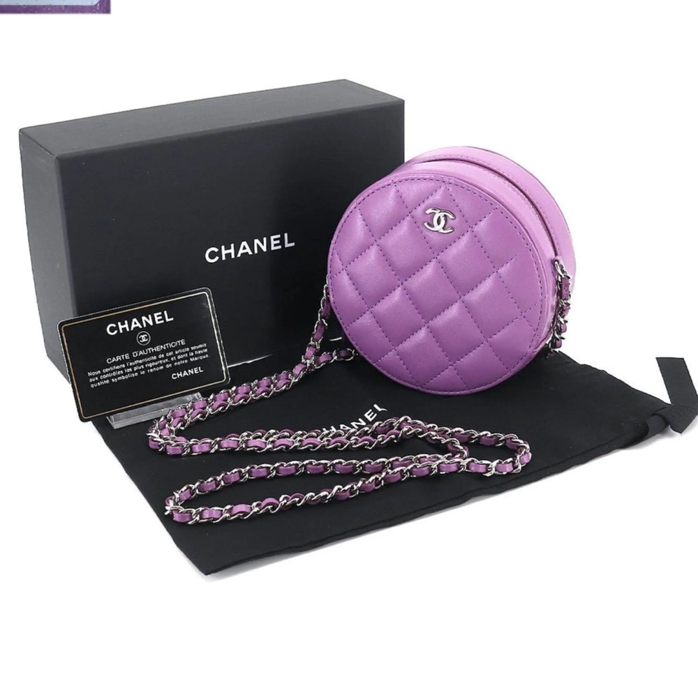 CHANEL Purple mini crossbody